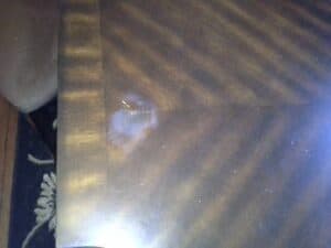 Heat Marks on a Wood Table with a Hard-to-Match Finish » MasterTech