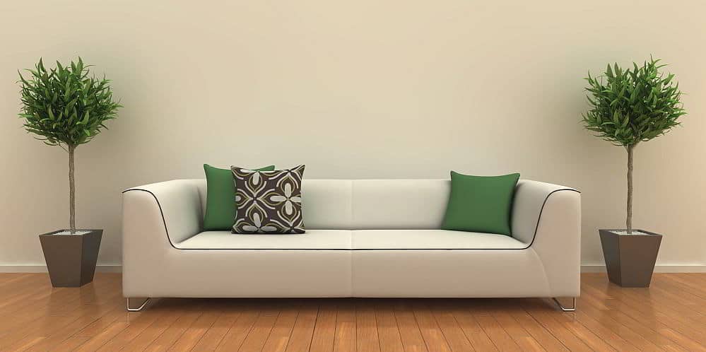 Beautiful white leather couch